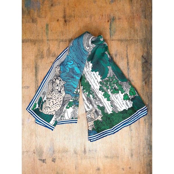 Inoui Editions šilko skara HISTOIRE GREEN